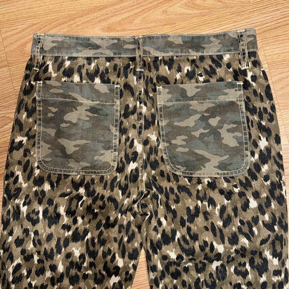 Current/Elliott The Clean Weslan Leopard Camo Print Slim Leg Size 27 - Picture 7 of 7